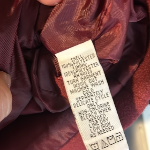 Bob Mackie Burgundy Design Long Coat S - Picture 6 of 6